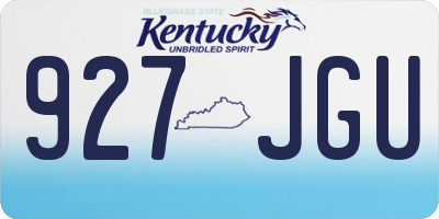 KY license plate 927JGU