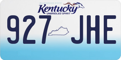 KY license plate 927JHE