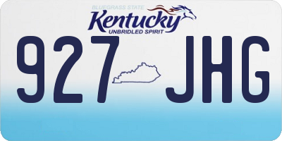 KY license plate 927JHG