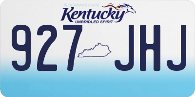 KY license plate 927JHJ