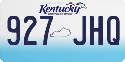 KY license plate 927JHQ