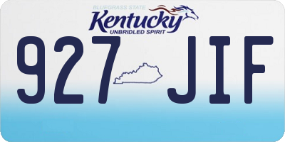 KY license plate 927JIF