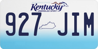 KY license plate 927JIM