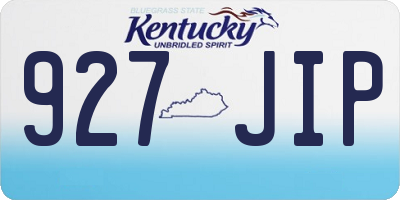 KY license plate 927JIP
