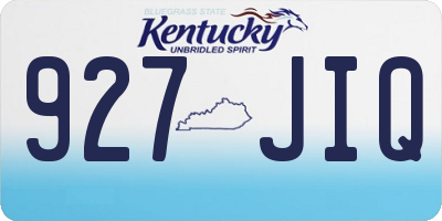 KY license plate 927JIQ