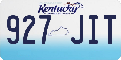 KY license plate 927JIT