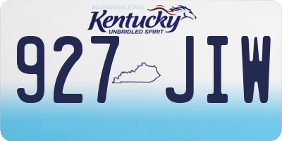 KY license plate 927JIW