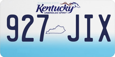 KY license plate 927JIX