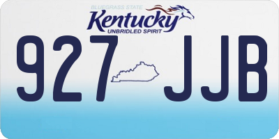 KY license plate 927JJB
