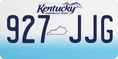 KY license plate 927JJG