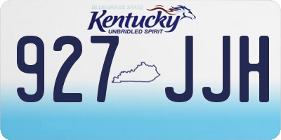 KY license plate 927JJH