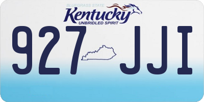KY license plate 927JJI