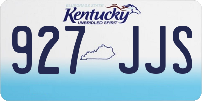 KY license plate 927JJS