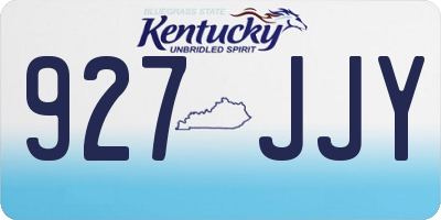 KY license plate 927JJY