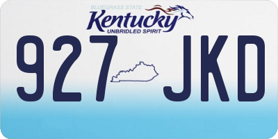 KY license plate 927JKD