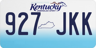 KY license plate 927JKK