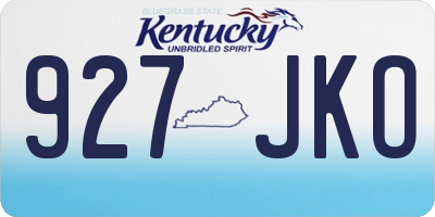 KY license plate 927JKO