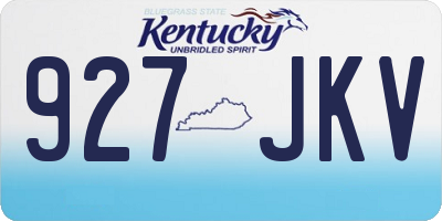 KY license plate 927JKV