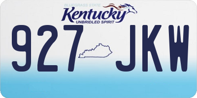 KY license plate 927JKW