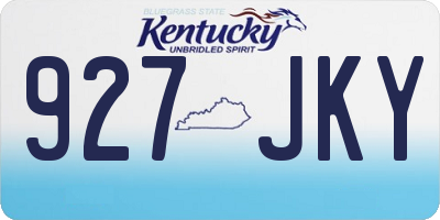 KY license plate 927JKY
