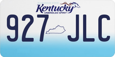 KY license plate 927JLC