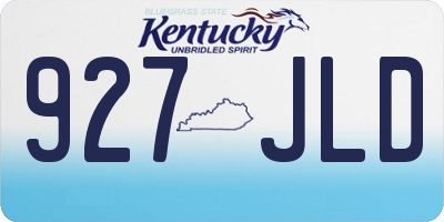 KY license plate 927JLD