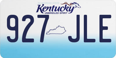 KY license plate 927JLE