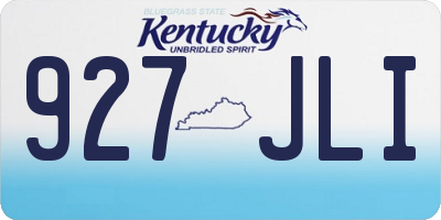 KY license plate 927JLI