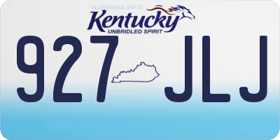 KY license plate 927JLJ