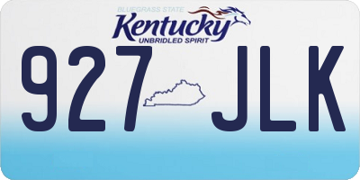 KY license plate 927JLK