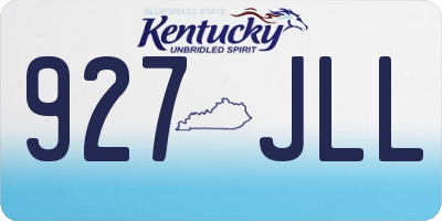 KY license plate 927JLL