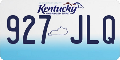 KY license plate 927JLQ