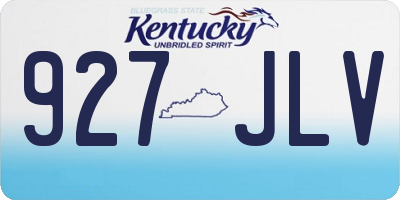 KY license plate 927JLV