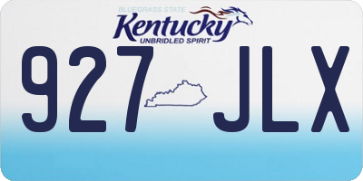 KY license plate 927JLX