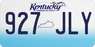 KY license plate 927JLY