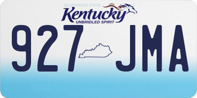 KY license plate 927JMA