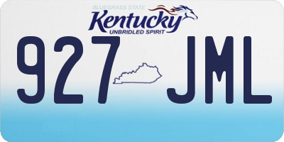 KY license plate 927JML