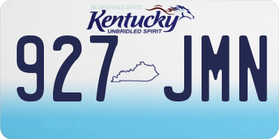 KY license plate 927JMN