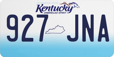 KY license plate 927JNA