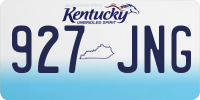KY license plate 927JNG