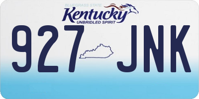 KY license plate 927JNK