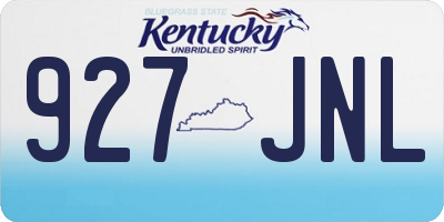 KY license plate 927JNL