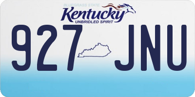KY license plate 927JNU