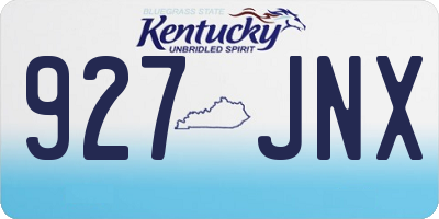 KY license plate 927JNX