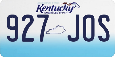 KY license plate 927JOS