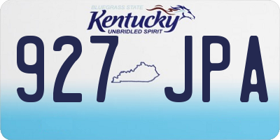 KY license plate 927JPA