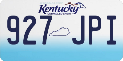 KY license plate 927JPI
