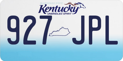 KY license plate 927JPL