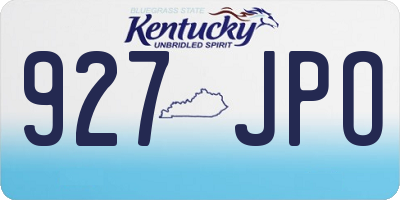 KY license plate 927JPO