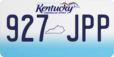 KY license plate 927JPP